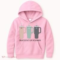 Cool Stanley Cup Ocd Obsessive Cup Disorder Kids Hoodie thumb 0