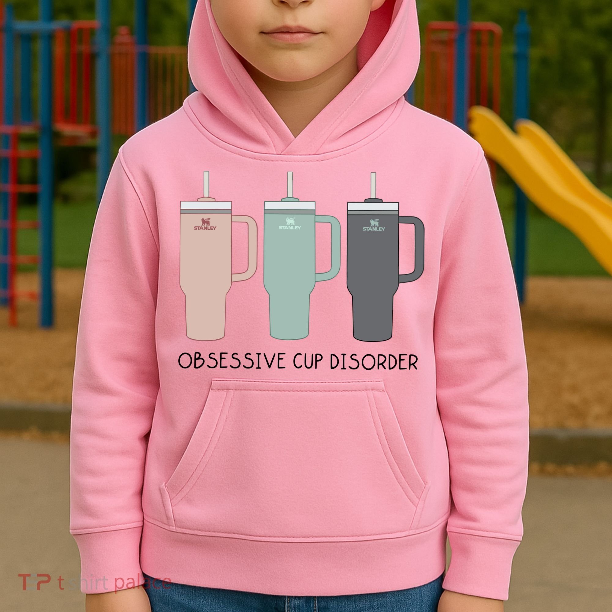 Cool Stanley Cup Ocd Obsessive Cup Disorder Kids Hoodie