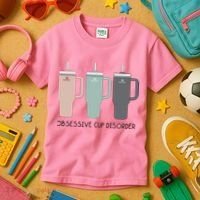 Cool Stanley Cup Ocd Obsessive Cup Disorder Kids T-Shirt thumb 3