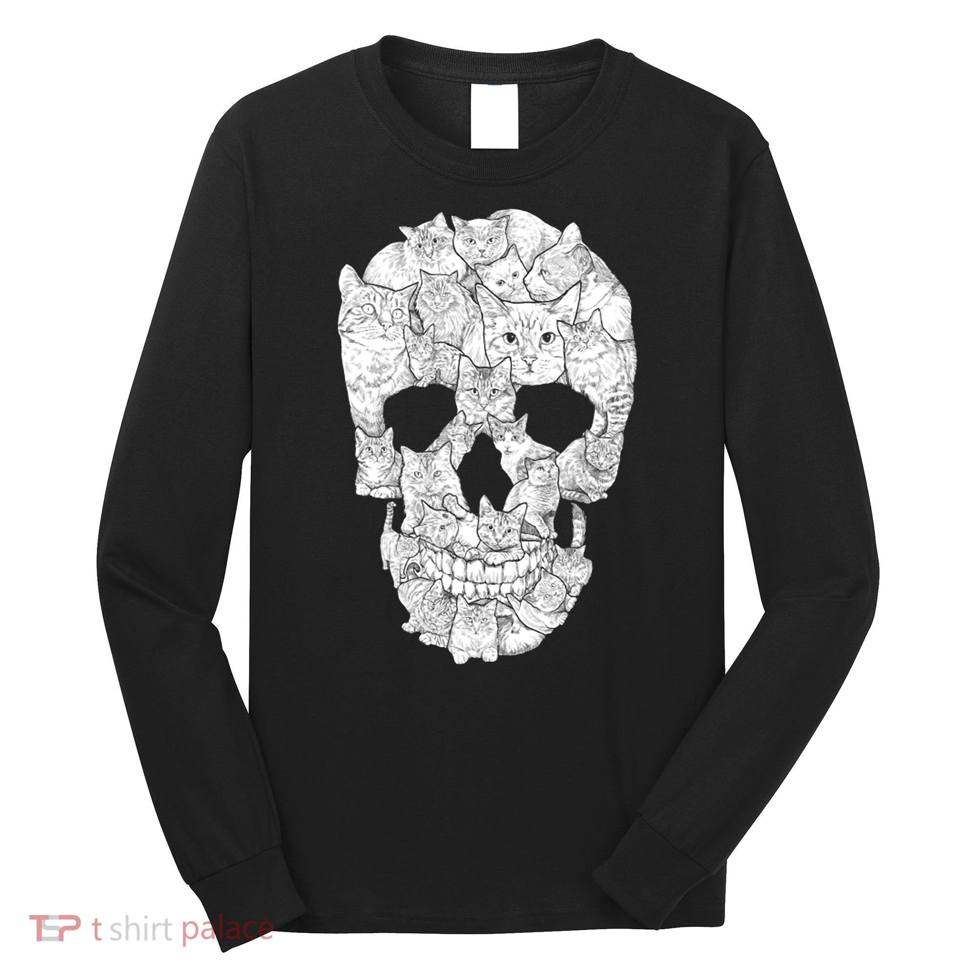 Cat Skull Long Sleeve Shirt