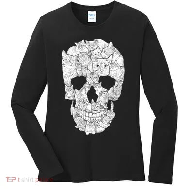 Cat Skull Women's Long Sleeve Shirt