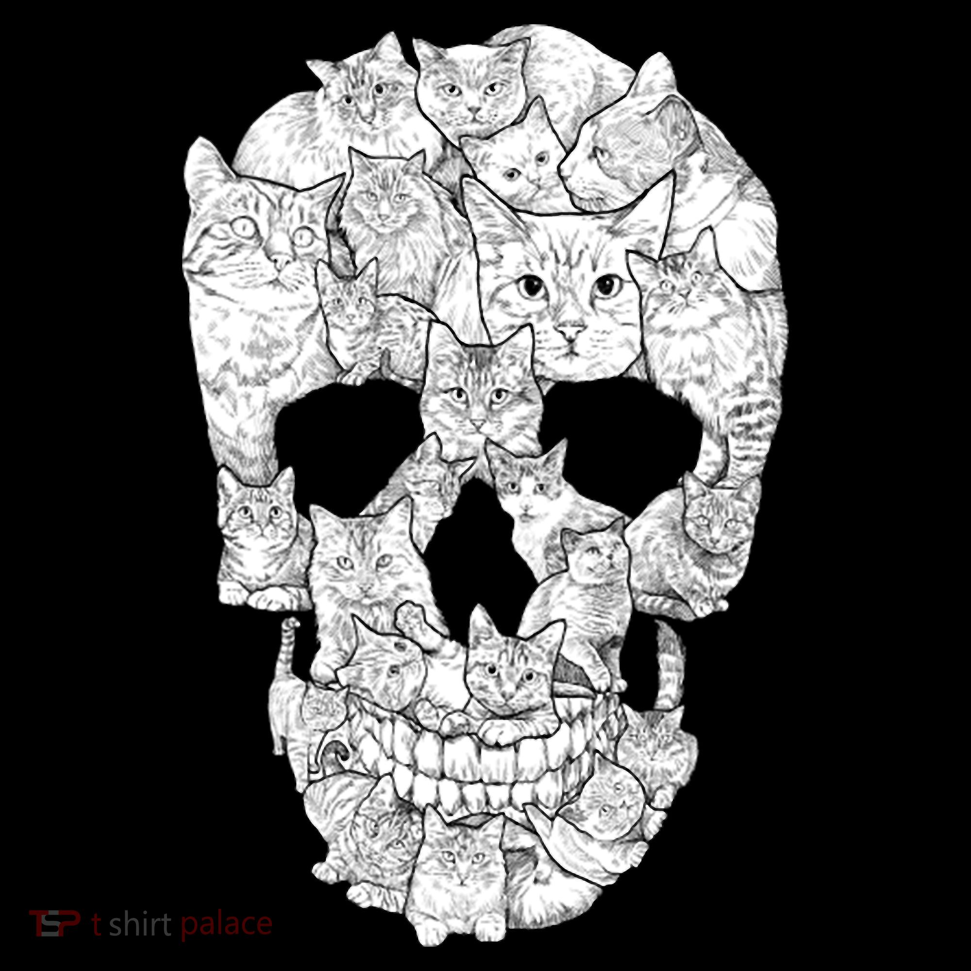Cat Skull Kids Long Sleeve Shirt