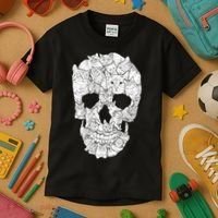 Cat Skull Kids T-Shirt thumb 3