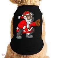 Christmas Santa Claus Baseball Catcher Xmas Doggie Tank thumb 0