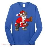Christmas Santa Claus Baseball Catcher Xmas Long Sleeve Shirt thumb 0