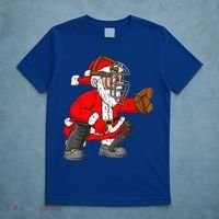 Christmas Santa Claus Baseball Catcher Xmas T-Shirt thumb 5