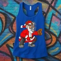 Christmas Santa Claus Baseball Catcher Xmas Women's Tank Top thumb 3