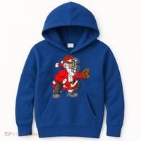 Christmas Santa Claus Baseball Catcher Xmas Kids Hoodie thumb 0