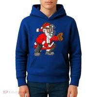 Christmas Santa Claus Baseball Catcher Xmas Kids Hoodie thumb 4