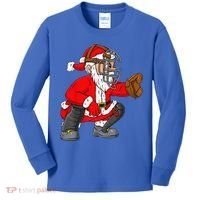 Christmas Santa Claus Baseball Catcher Xmas Kids Long Sleeve Shirt thumb 0