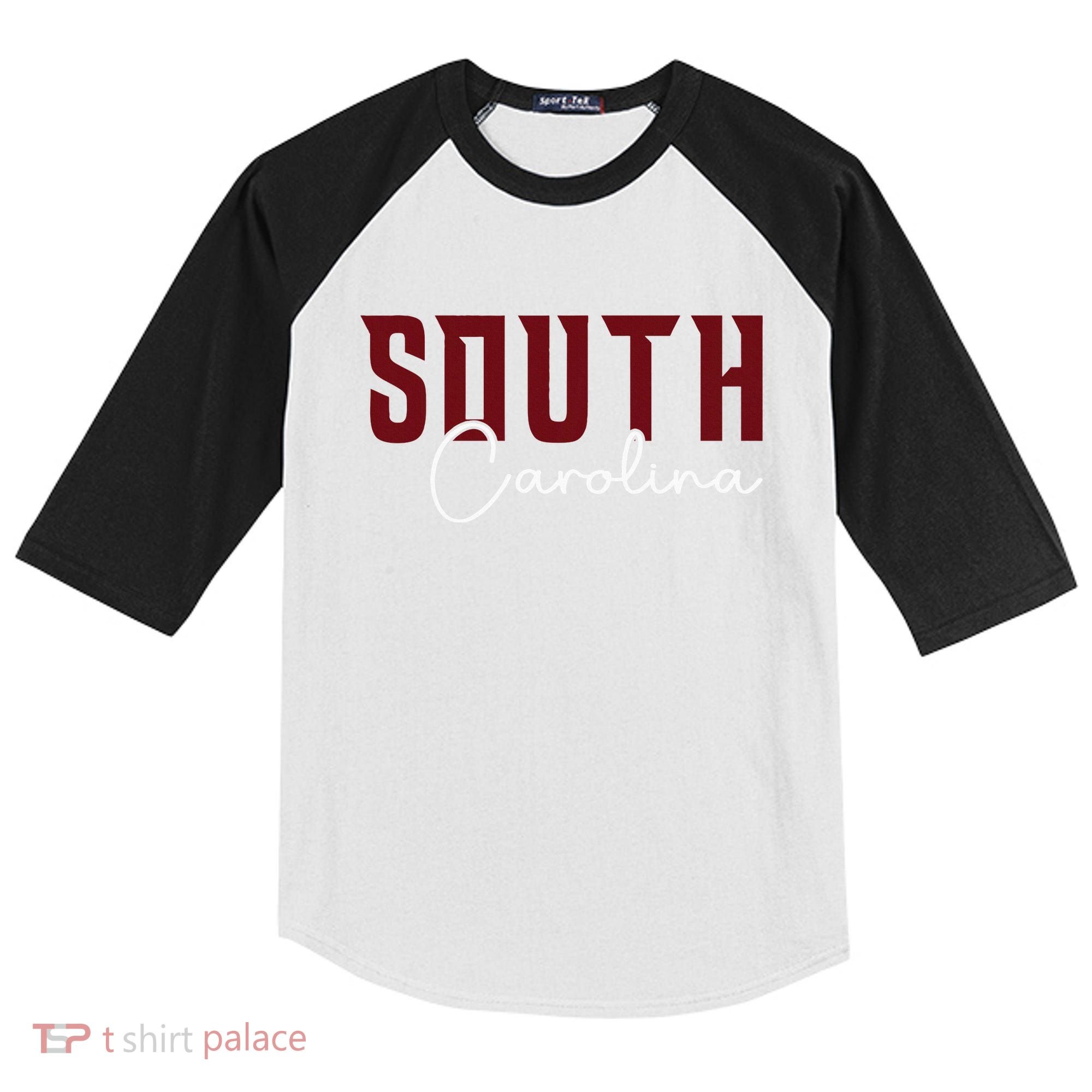 Classic South Carolina Souvenir Kids Colorblock Raglan Jersey
