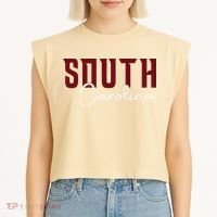 Classic South Carolina Souvenir Garment-Dyed Women's Muscle Tee thumb 2