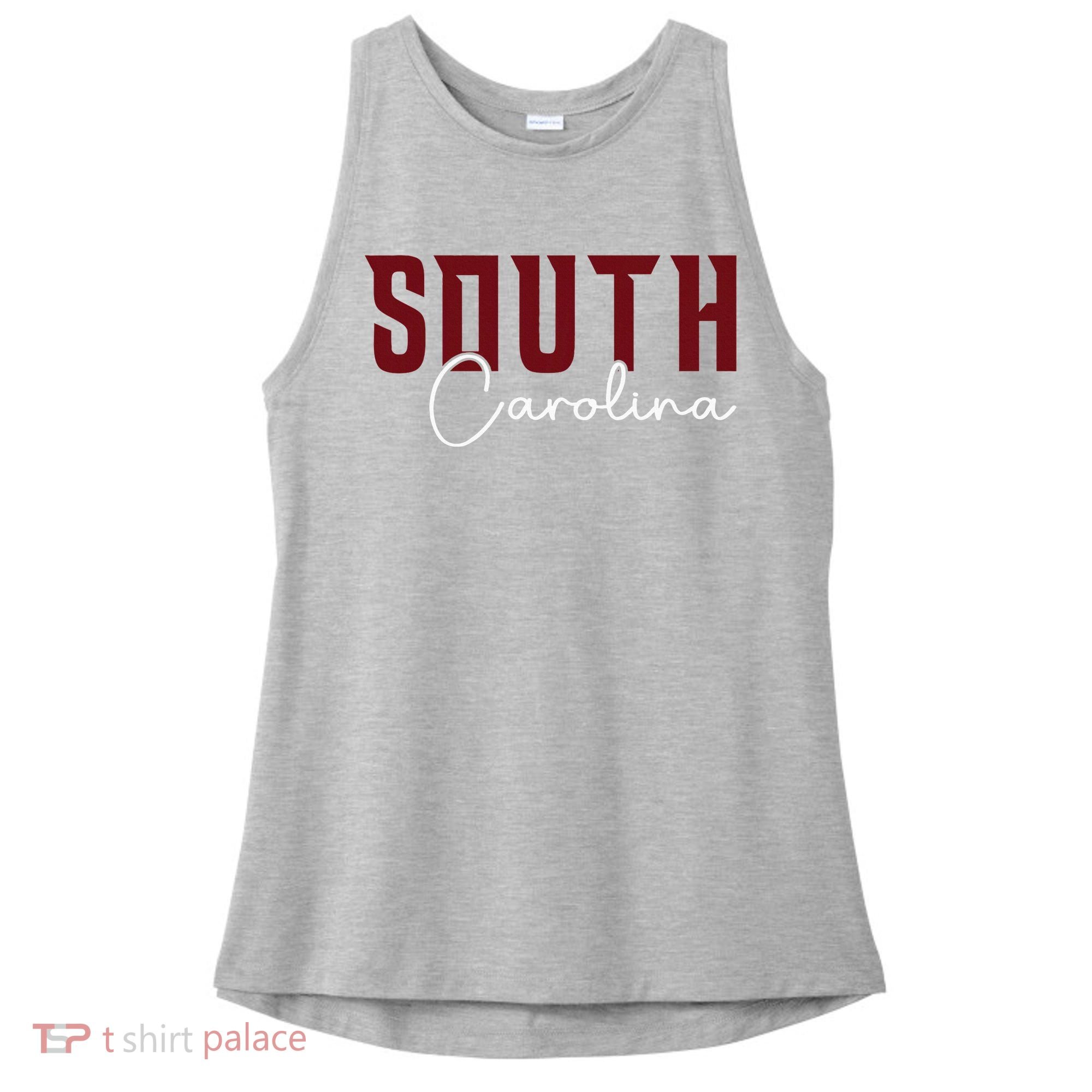 Classic South Carolina Souvenir Ladies PosiCharge Tri-Blend Wicking Tank