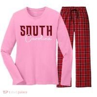 Classic South Carolina Souvenir Women's Long Sleeve Flannel Pajama Set  thumb 0