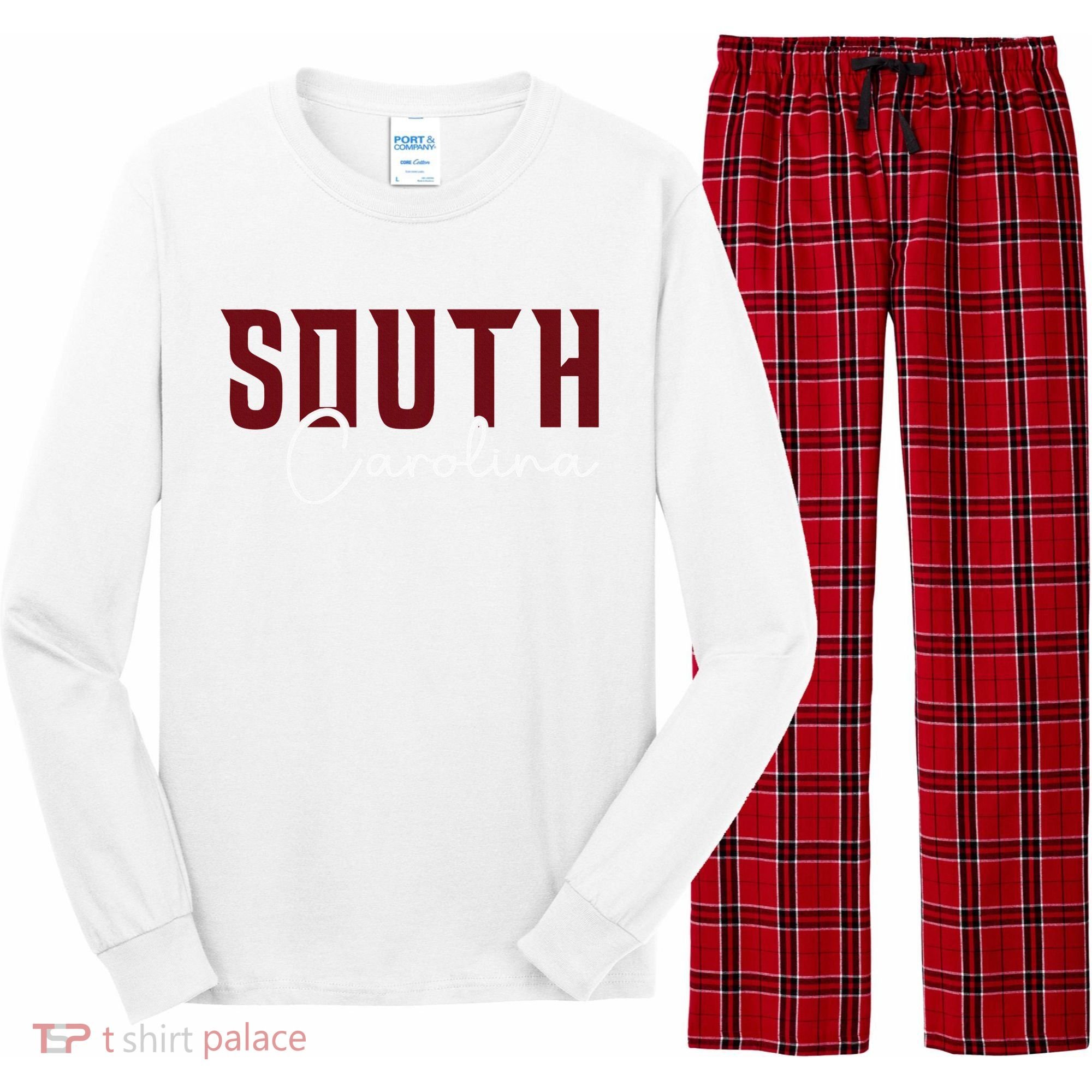 Classic South Carolina Souvenir Long Sleeve Pajama Set