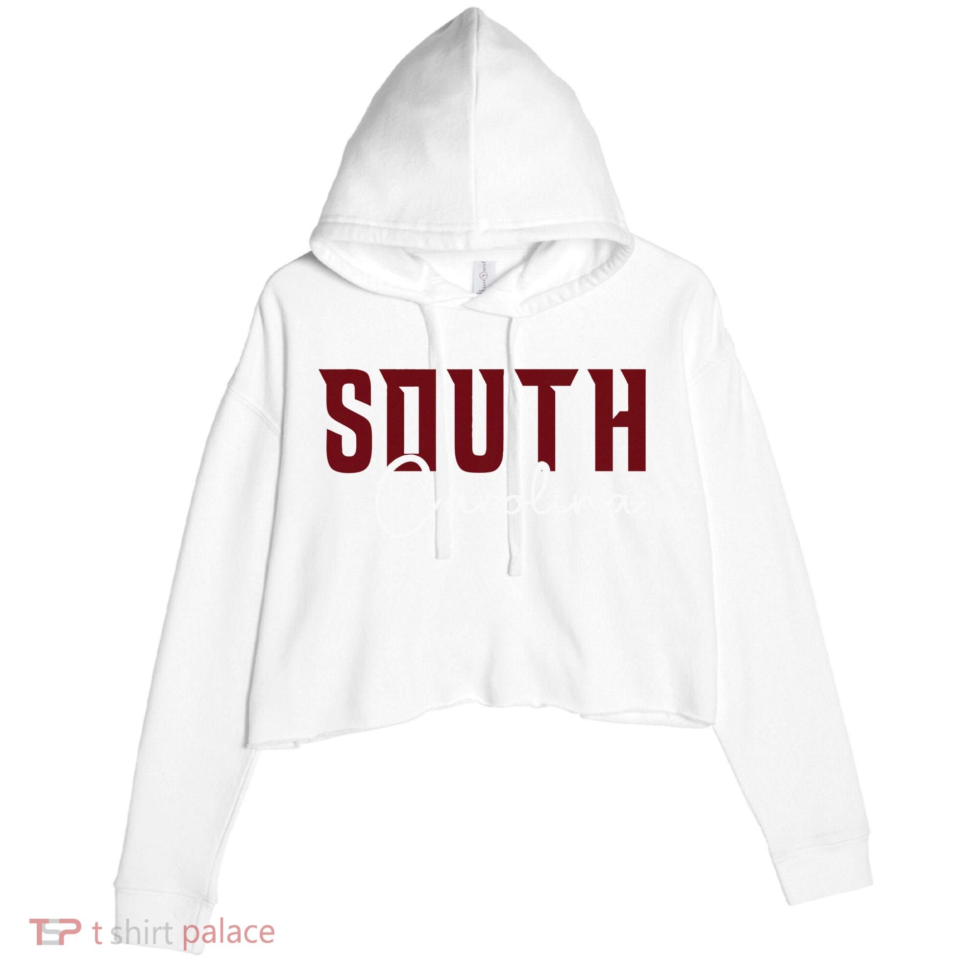 Classic South Carolina Souvenir Crop Fleece Hoodie