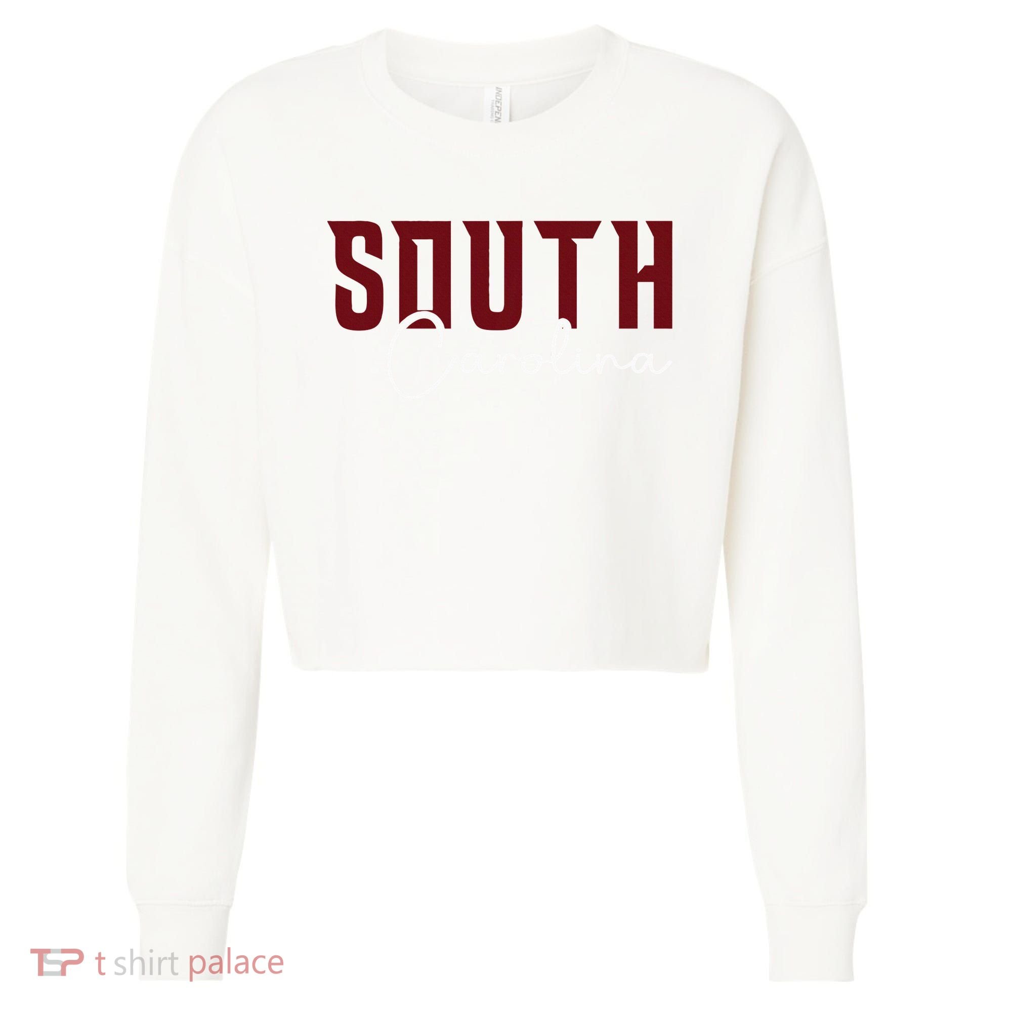Classic South Carolina Souvenir Cropped Pullover Crew