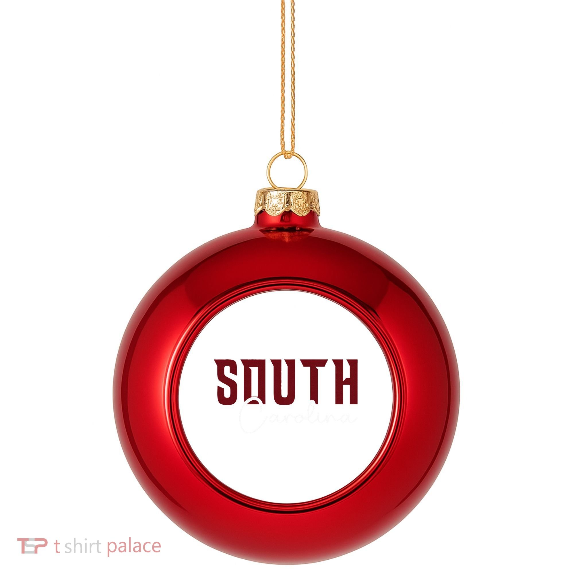 Classic South Carolina Souvenir Plastic Christmas Ball Ornament