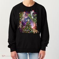 Christmas Space Cats Women's Sweatshirt thumb 0