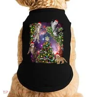 Christmas Space Cats Doggie Tank thumb 0