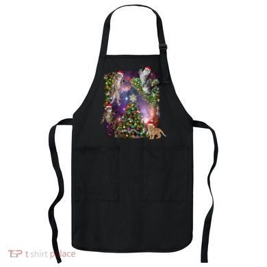 Christmas Space Cats Apron