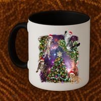 Christmas Space Cats Coffee Mug thumb 2