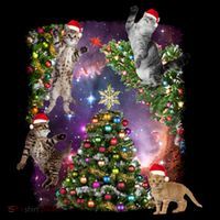 Christmas Space Cats Coffee Mug thumb 5