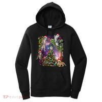 Christmas Space Cats Women's Hoodie thumb 0