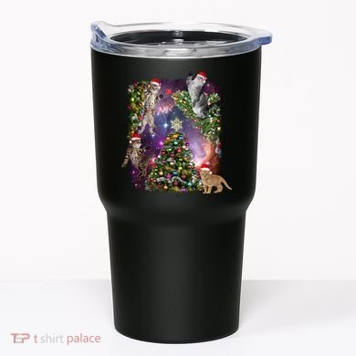 Christmas Space Cats Tumbler