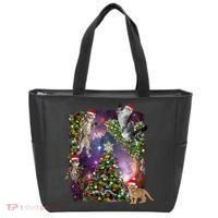 Christmas Space Cats Tote Bag thumb 0