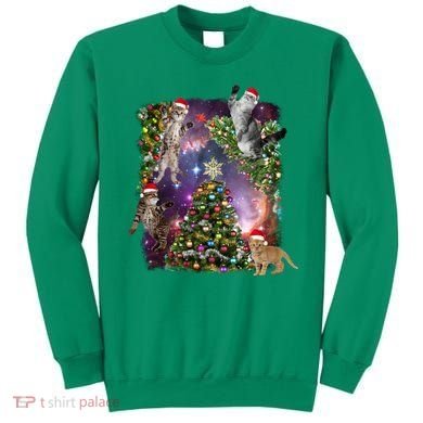 Christmas Space Cats Sweatshirt