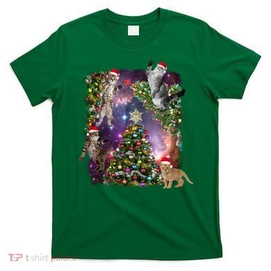 Christmas Space Cats T-Shirt