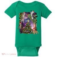 Christmas Space Cats Baby Bodysuit thumb 0