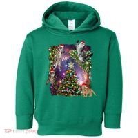 Christmas Space Cats Toddler Hoodie thumb 0