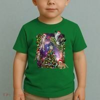 Christmas Space Cats Toddler T-Shirt thumb 2