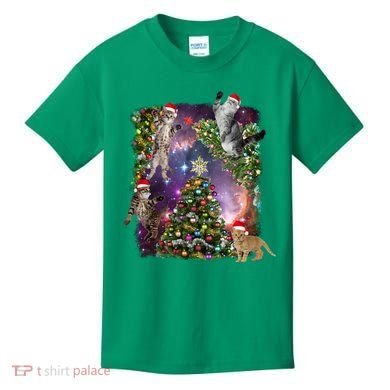 Christmas Space Cats Kids T-Shirt
