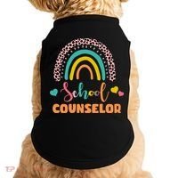 Cute School Counselor Rainbow Doggie Tank thumb 0