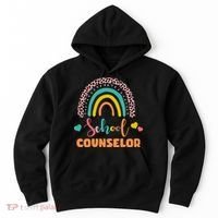 Cute School Counselor Rainbow Hoodie thumb 0