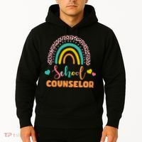 Cute School Counselor Rainbow Hoodie thumb 2
