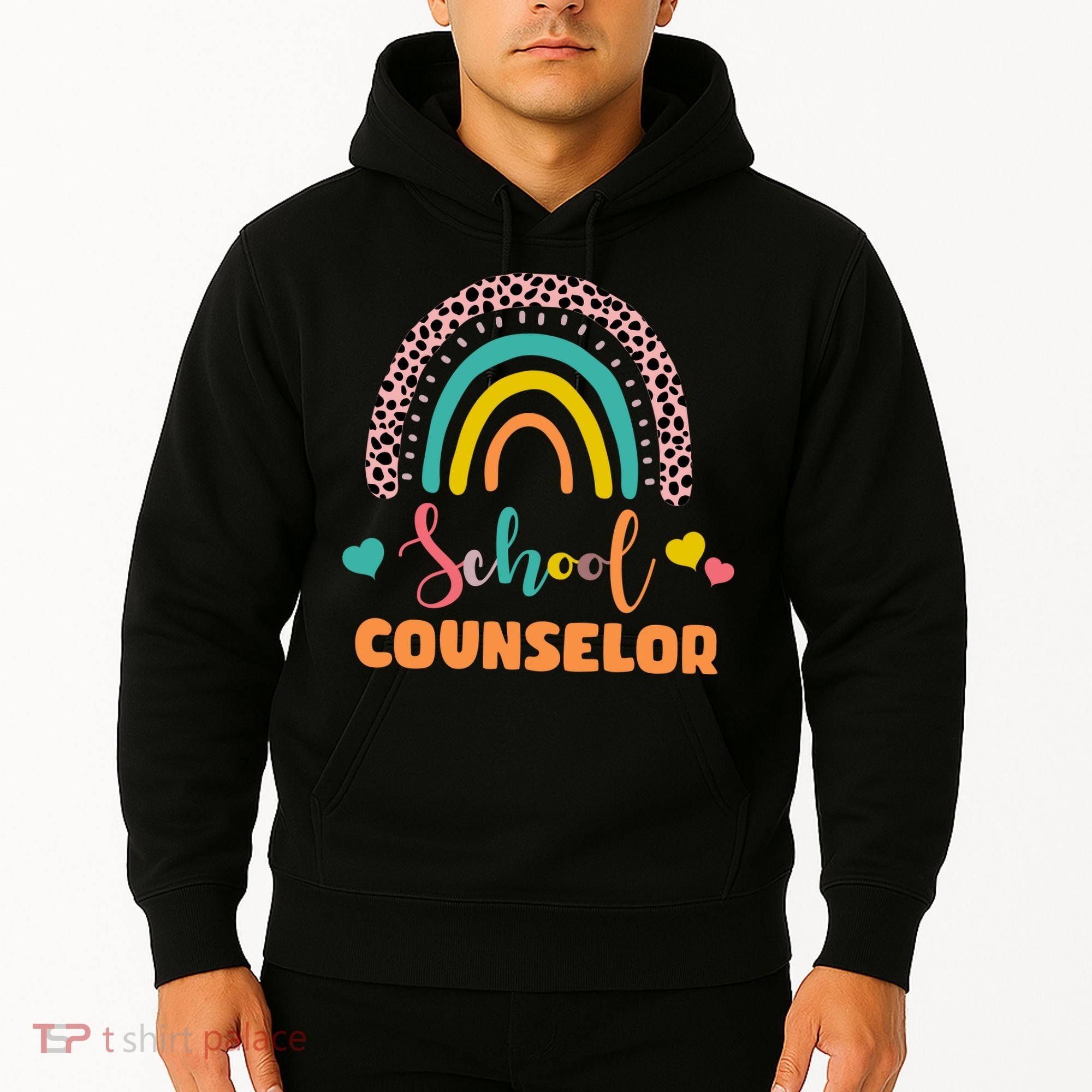 Cute School Counselor Rainbow Hoodie
