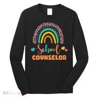 Cute School Counselor Rainbow Long Sleeve Shirt thumb 0