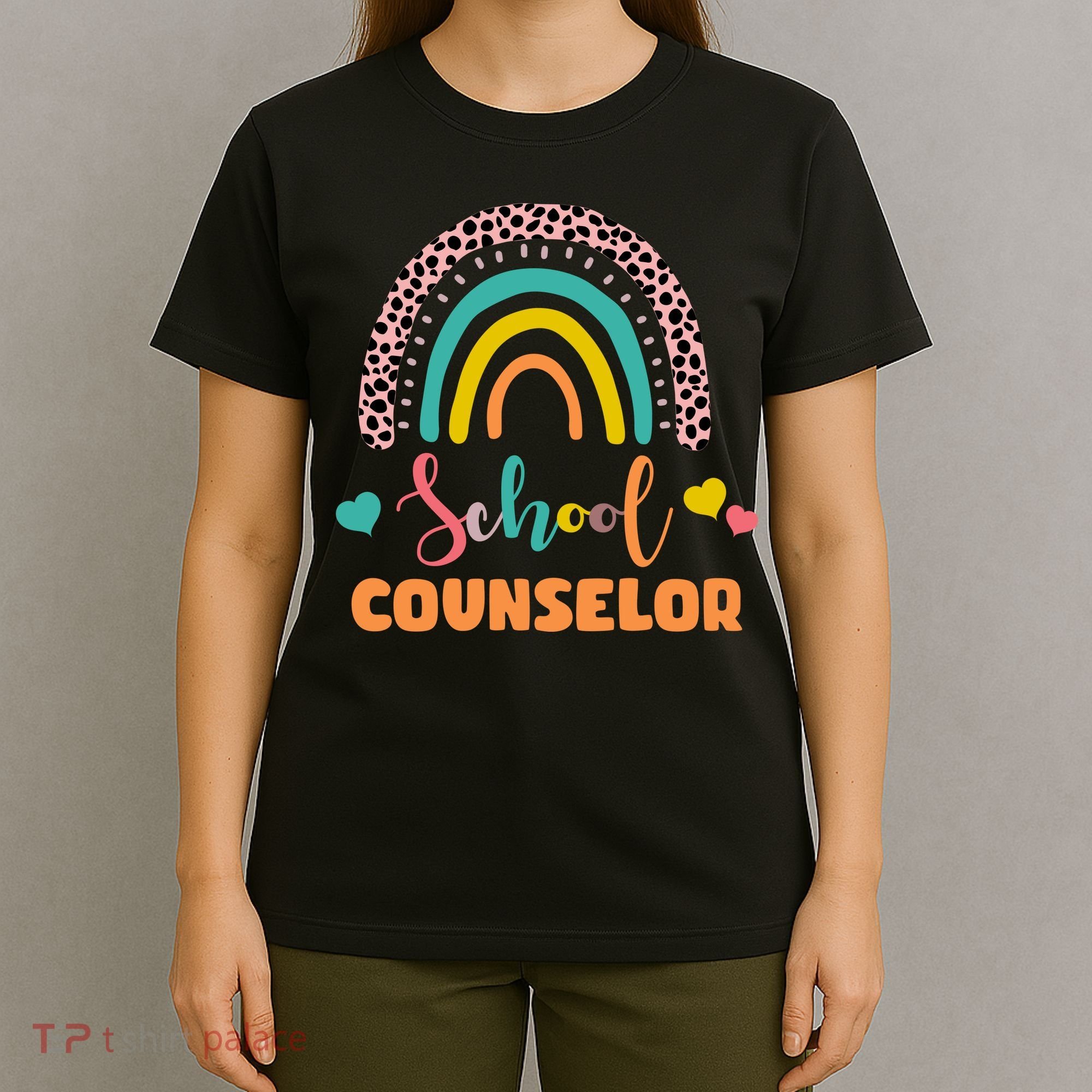 Cute School Counselor Rainbow T-Shirt