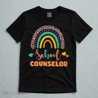 Cute School Counselor Rainbow T-Shirt thumb 5