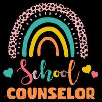 Cute School Counselor Rainbow Button thumb 1