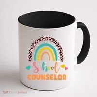 Cute School Counselor Rainbow Coffee Mug thumb 1