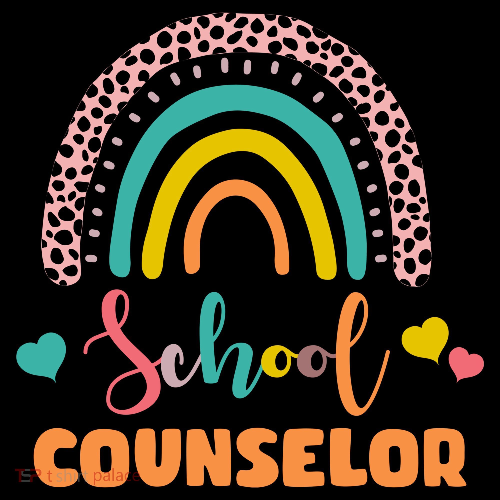 Cute School Counselor Rainbow Coffee Mug