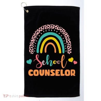 Cute School Counselor Rainbow Golf Towel