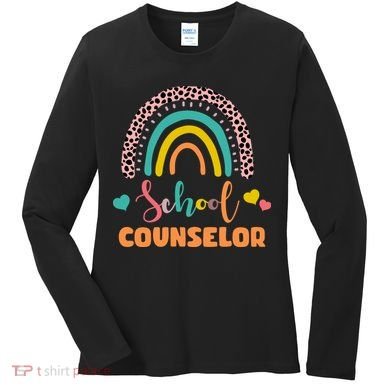 Cute School Counselor Rainbow Women's Long Sleeve Shirt