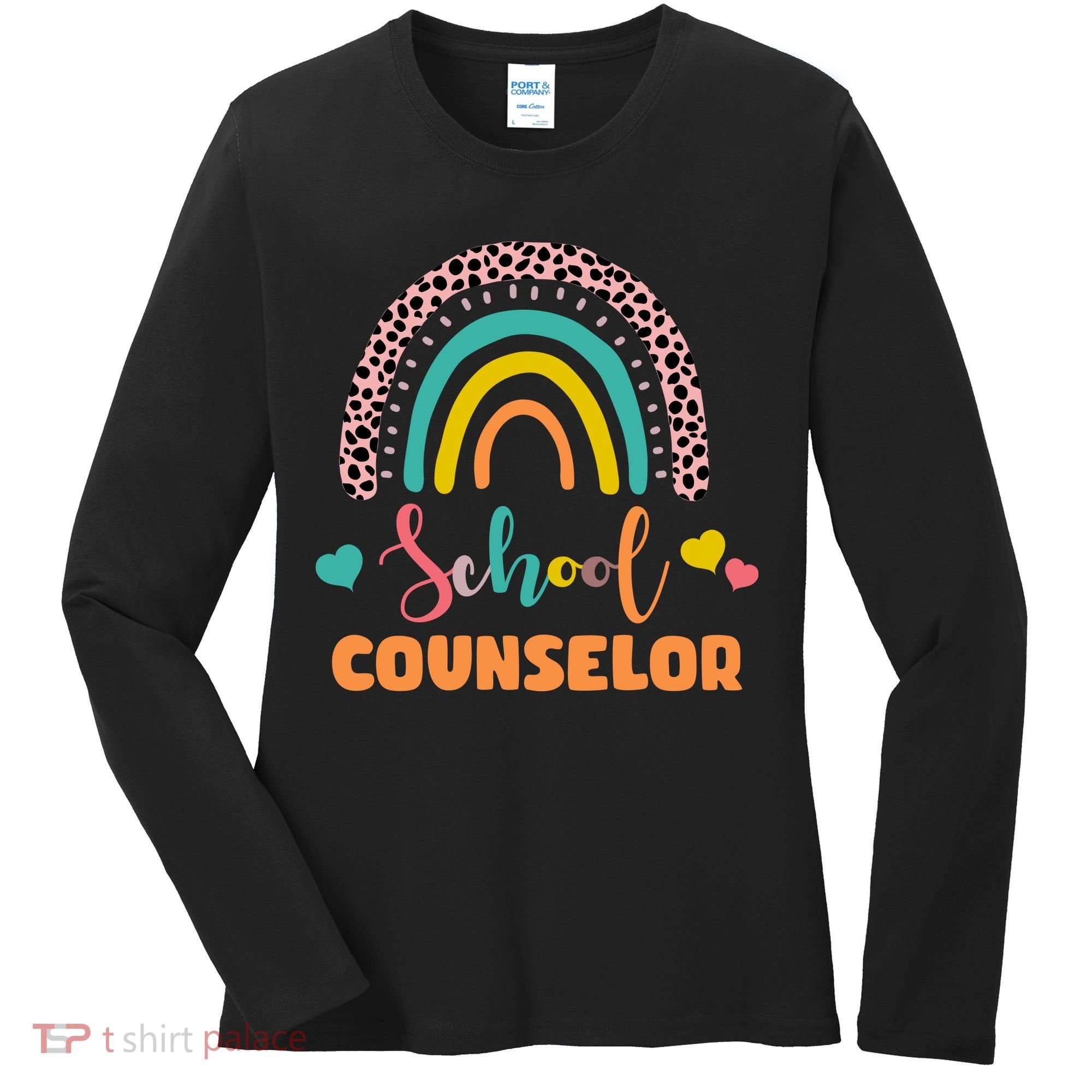 Cute School Counselor Rainbow Women's Long Sleeve Shirt