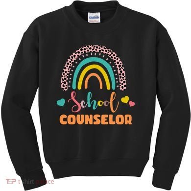 Cute School Counselor Rainbow Kids Sweatshirt